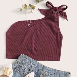 One Shoulder Crop Top